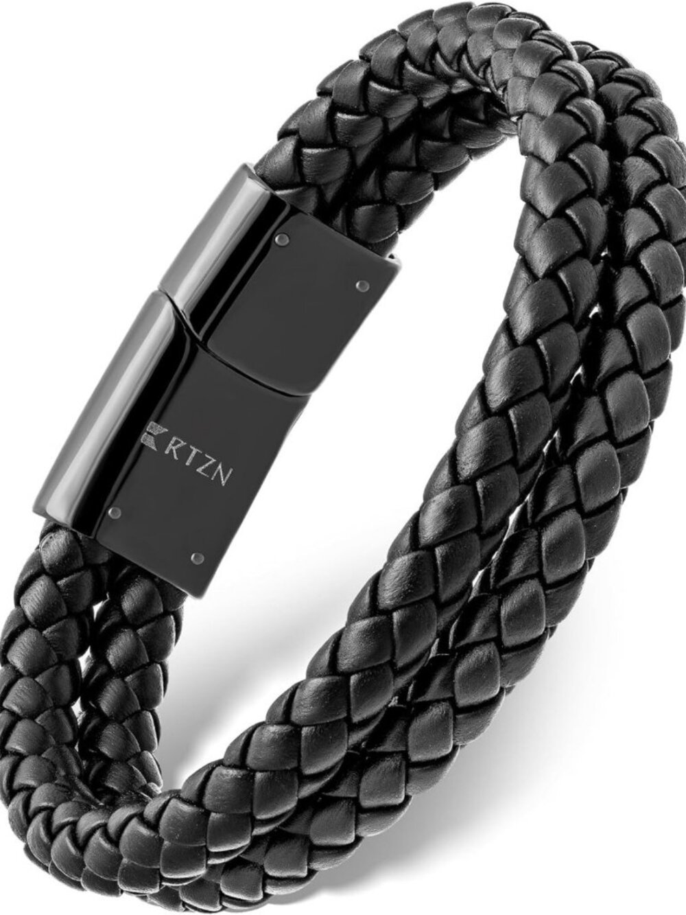 Men's Black Leather Bracelets – Handcrafted Braided, Onyx & Silver Designs